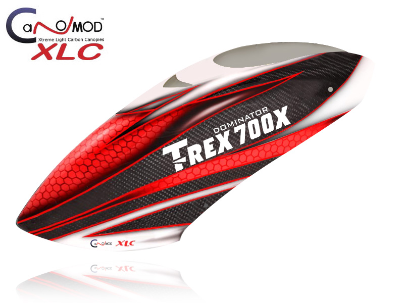 Red Eyes - T-REX 700X Dominator FULL CARBON Canopy