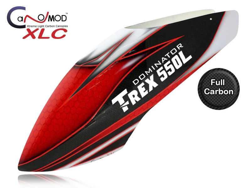 Red Eyes - T-REX 550L Dominator FULL CARBON Canopy